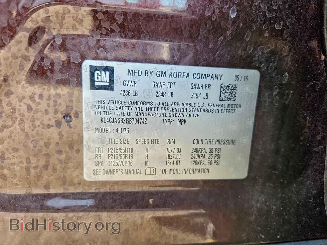 2016 BUICK ENCORE - VIN: KL4CJASB2GB704742 - Photo 13
