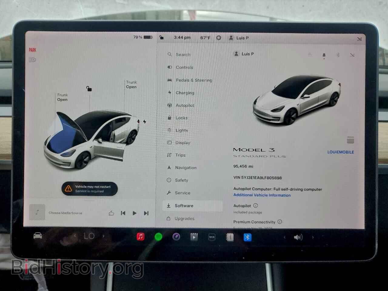 2020 TESLA MODEL 3 - VIN: 5YJ3E1EA9LF805698 - Фото 9