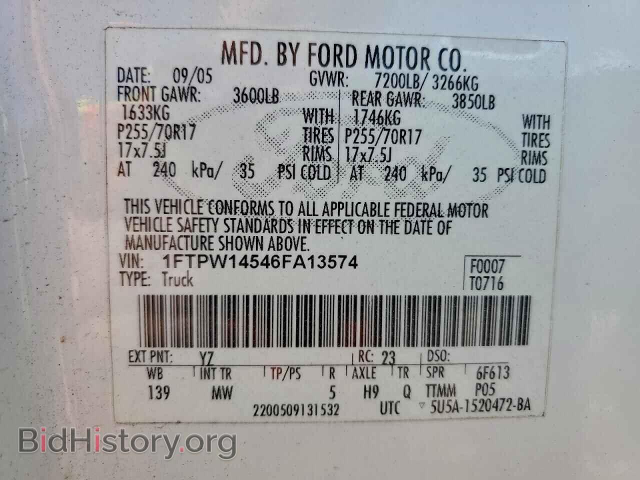 2006 FORD All Models - VIN: 1FTPW14546FA13574 - Photo 12