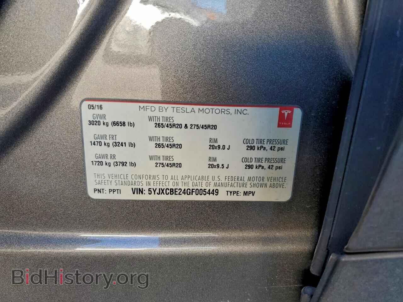 2016 TESLA MODEL X - VIN: 5YJXCBE24GF005449 - Photo 13