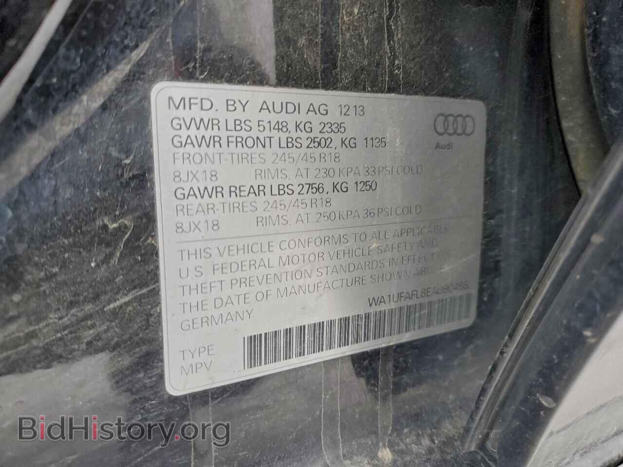 2014 AUDI A4 - VIN: WA1UFAFL8EA090498 - Фото 13