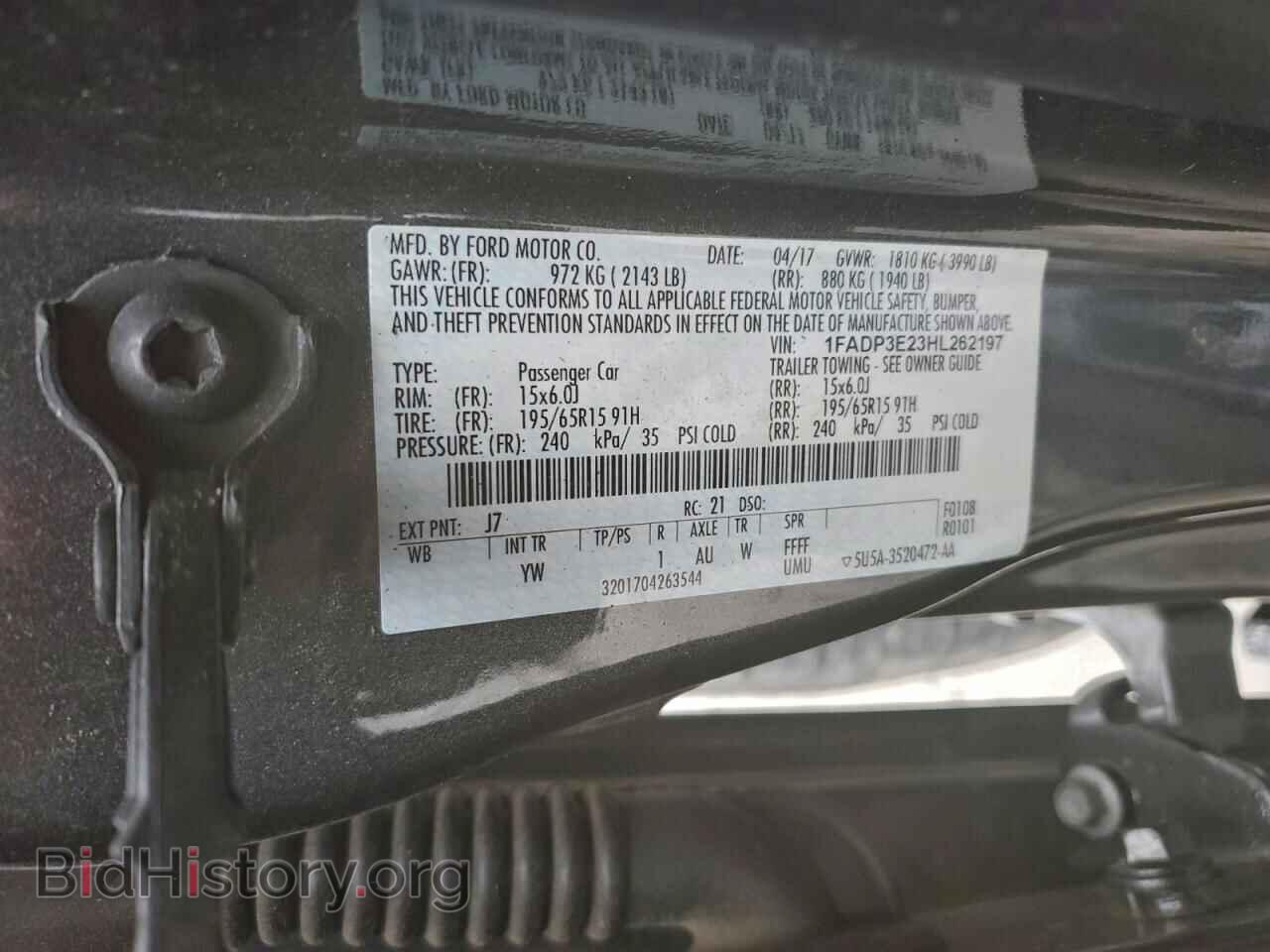 2017 FORD FOCUS - VIN: 1FADP3E23HL262197 - Photo 13