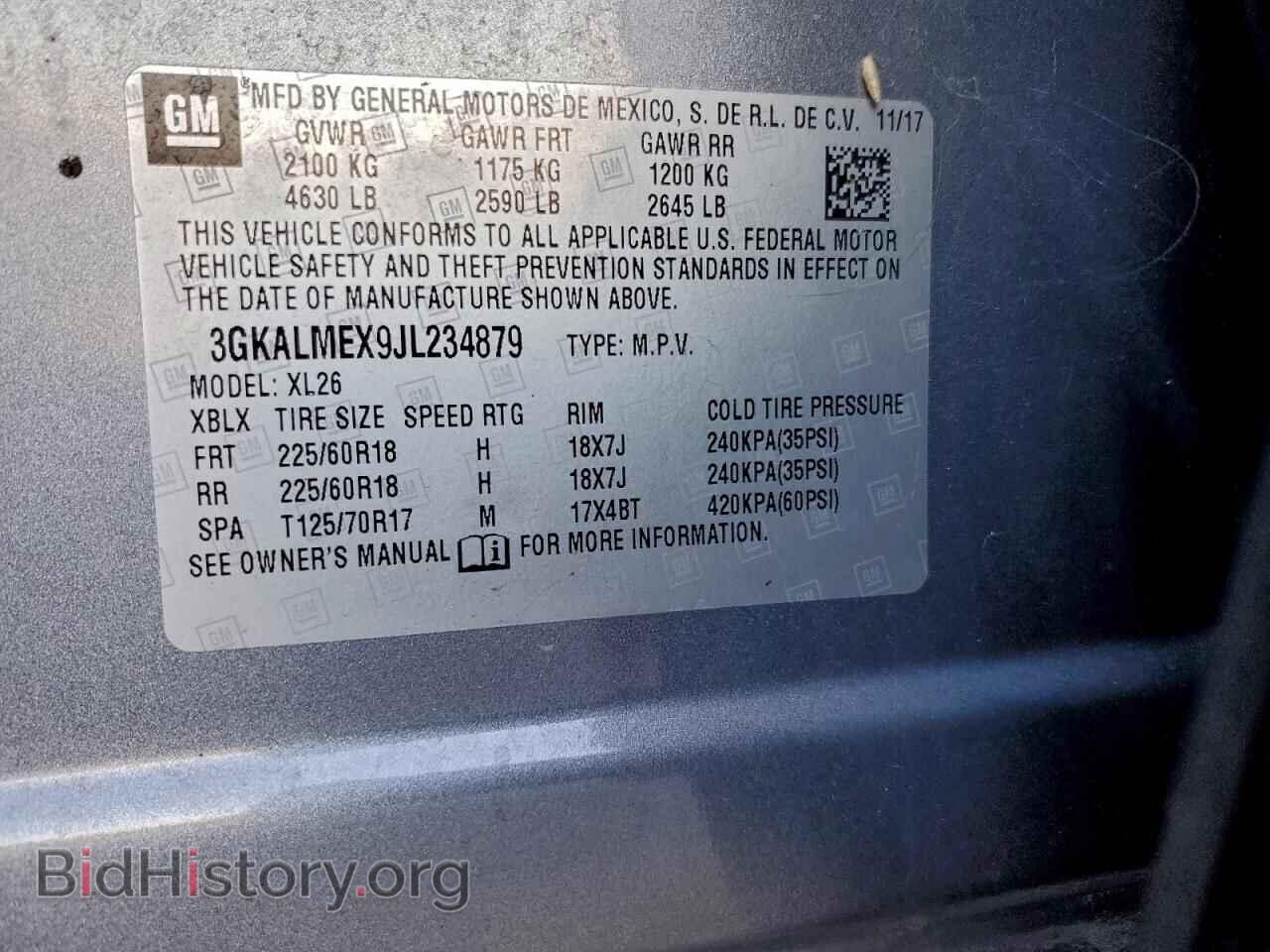2018 GMC TERRAIN - VIN: 3GKALMEX9JL234879 - Фото 14