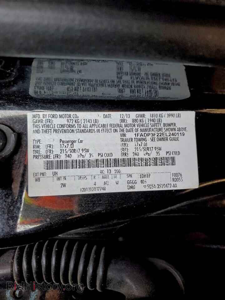 2014 FORD FOCUS - VIN: 1FADP3F22EL240119 - Фото 12