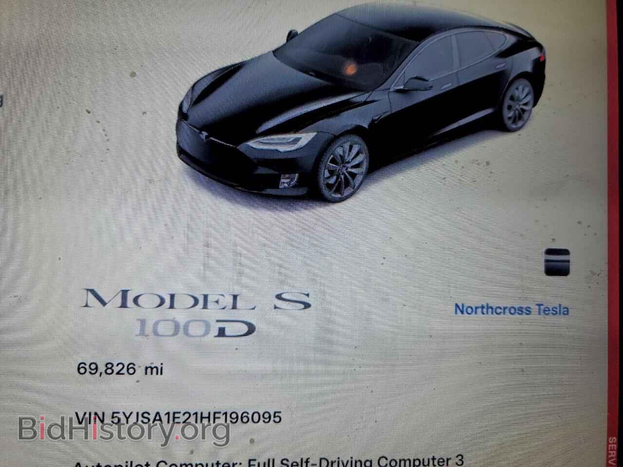 2017 TESLA MODEL S - VIN: 5YJSA1E21HF196095 - Фото 9