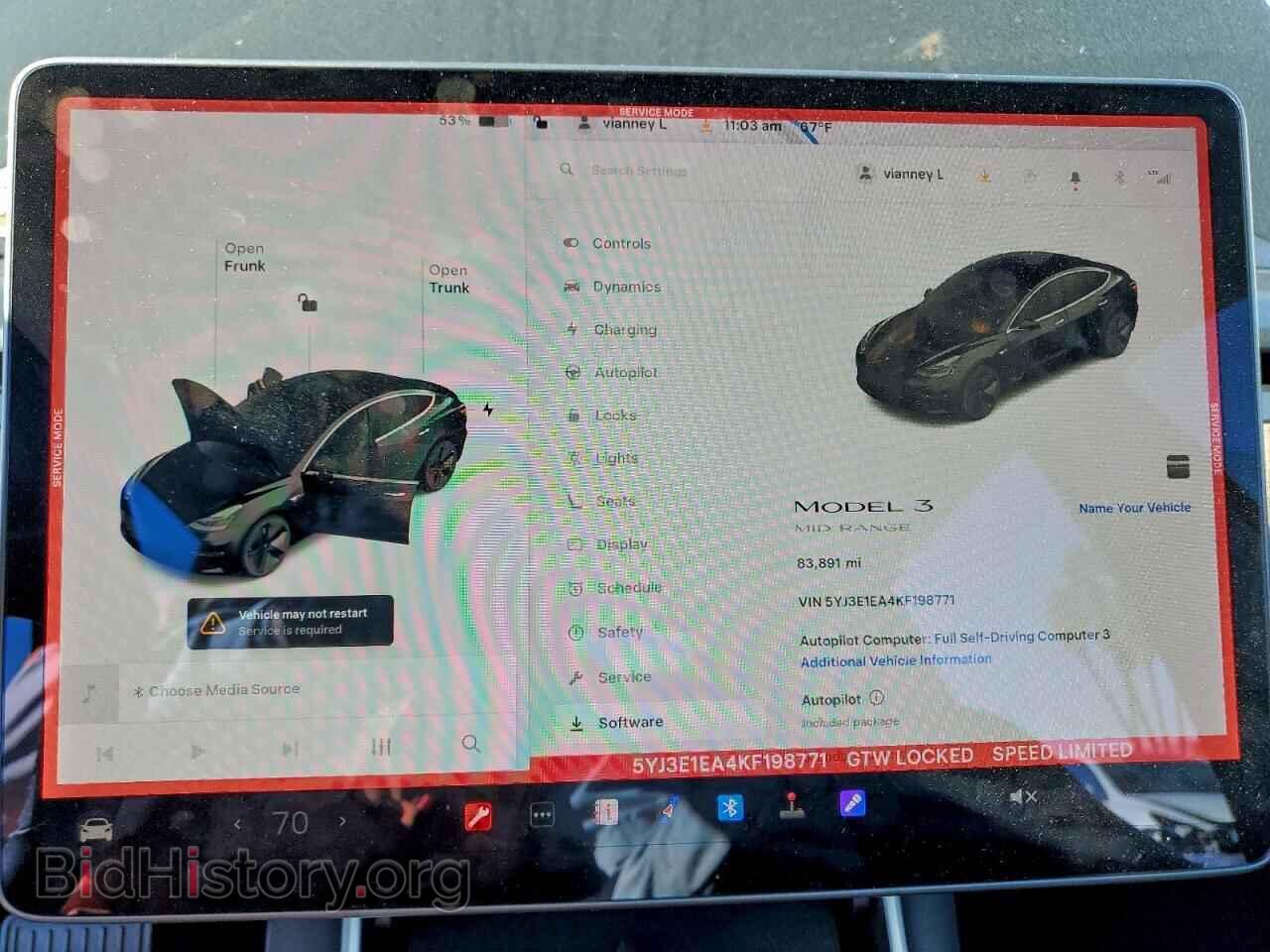 2019 TESLA MODEL 3 - VIN: 5YJ3E1EA4KF198771 - Photo 9