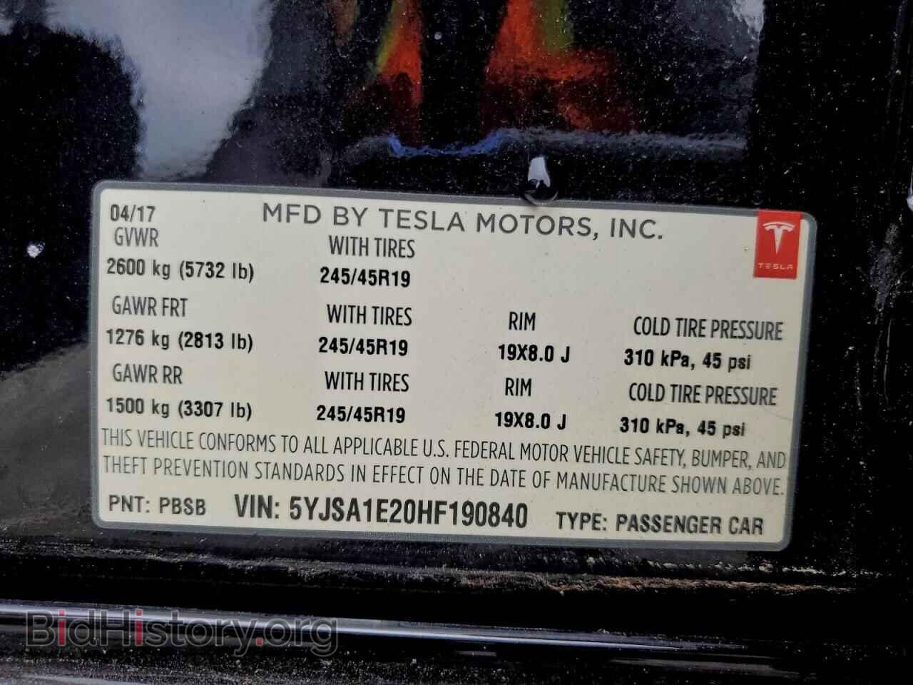 2017 TESLA MODEL S - VIN: 5YJSA1E20HF190840 - Photo 12