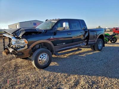 2022 RAM 3500 Longhorn, черный — VIN 3C63RRNL3NG240132, Copart