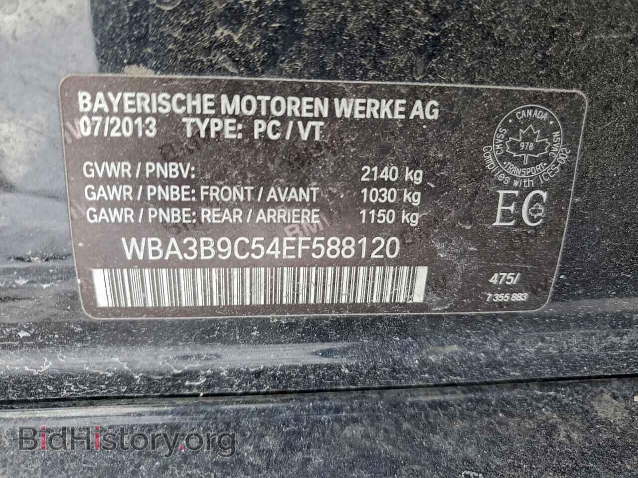 2014 BMW 3 SERIES - VIN: WBA3B9C54EF588120 - Фото 12