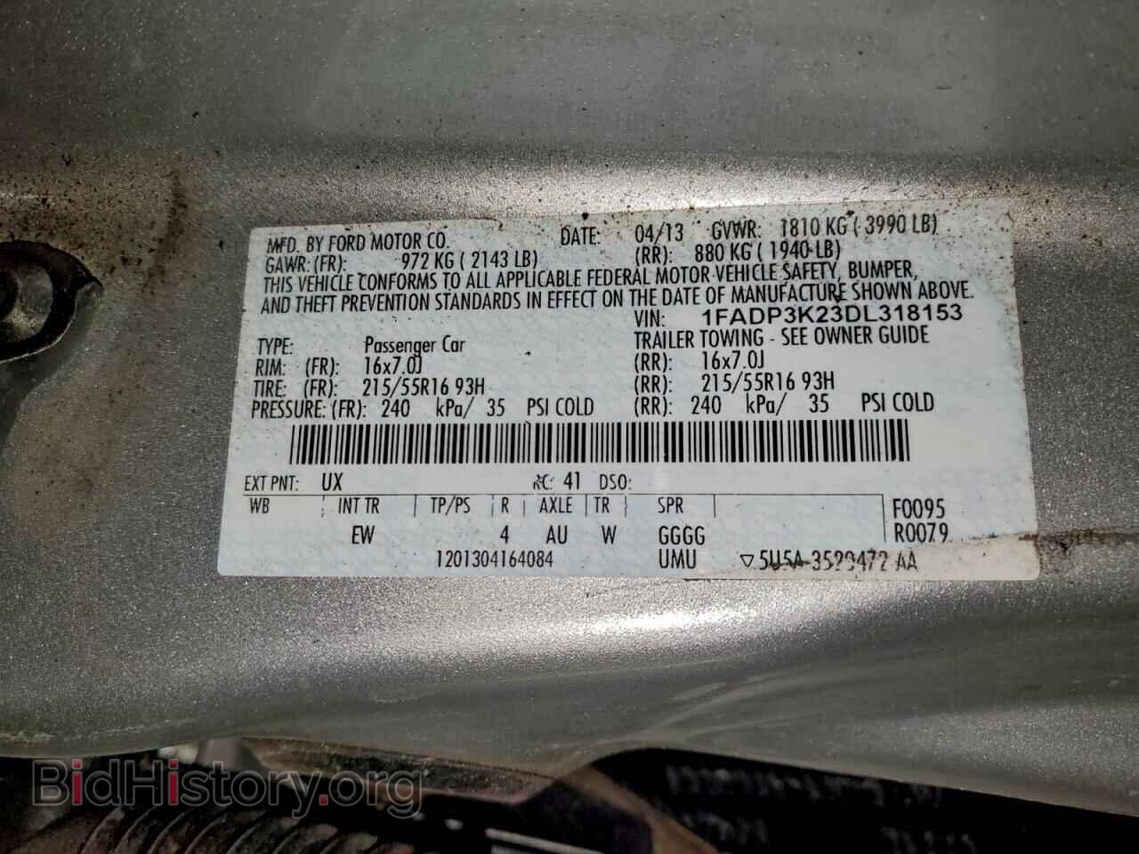2013 FORD FOCUS - VIN: 1FADP3K23DL318153 - Фото 13