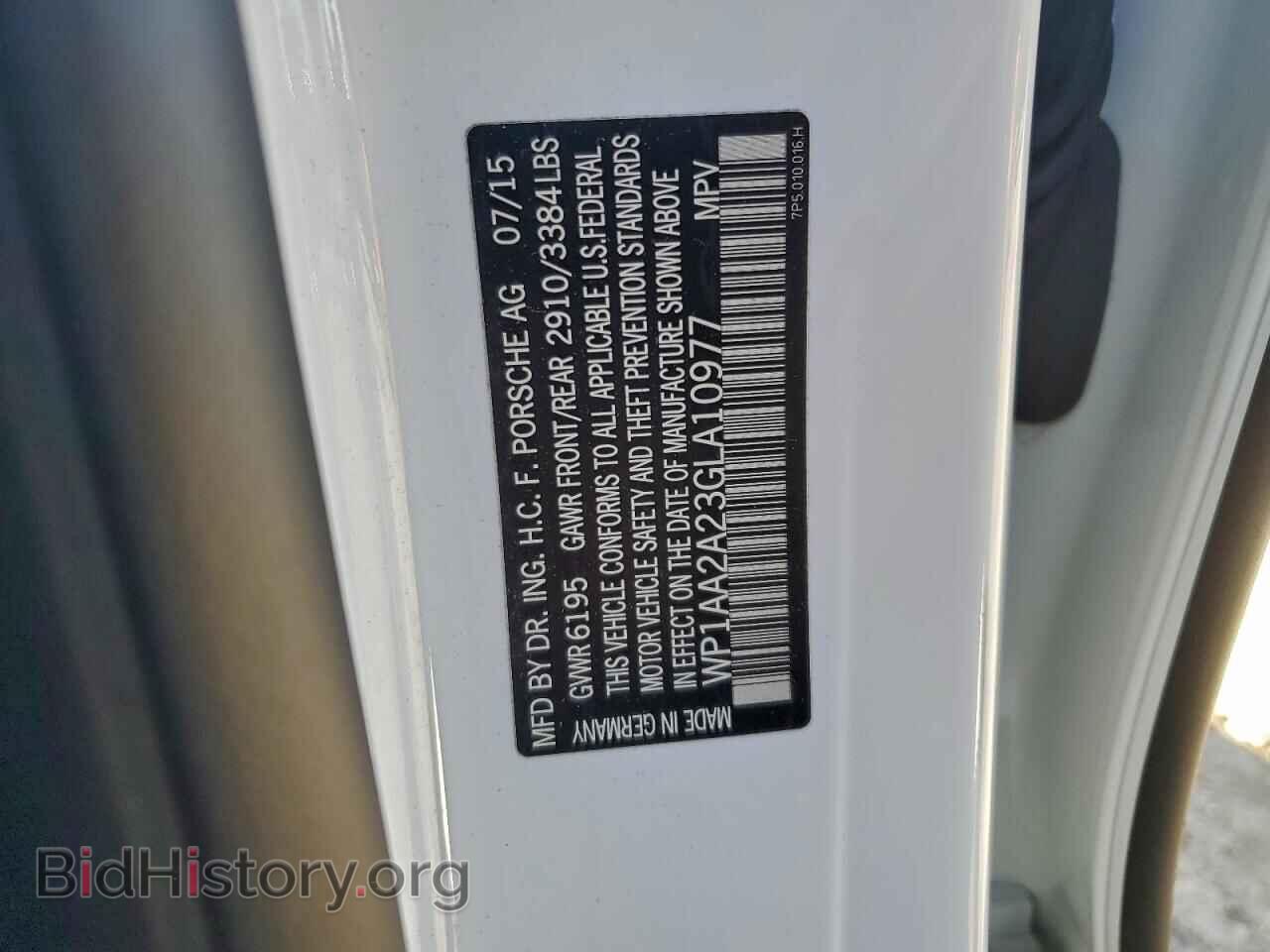2016 PORSCHE CAYENNE - VIN: WP1AA2A23GLA10977 - Фото 13