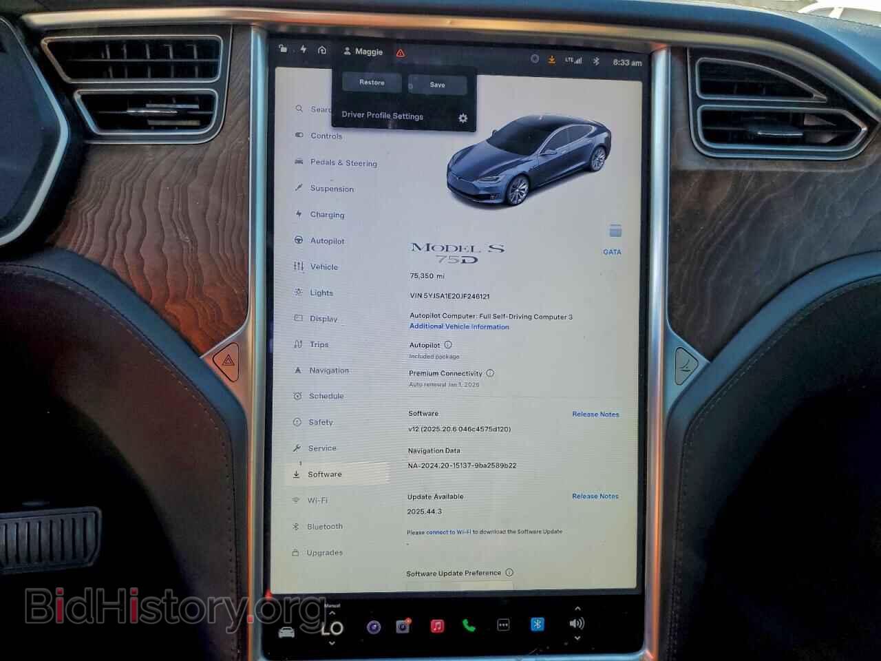 2018 TESLA MODEL S - VIN: 5YJSA1E20JF246121 - Фото 9