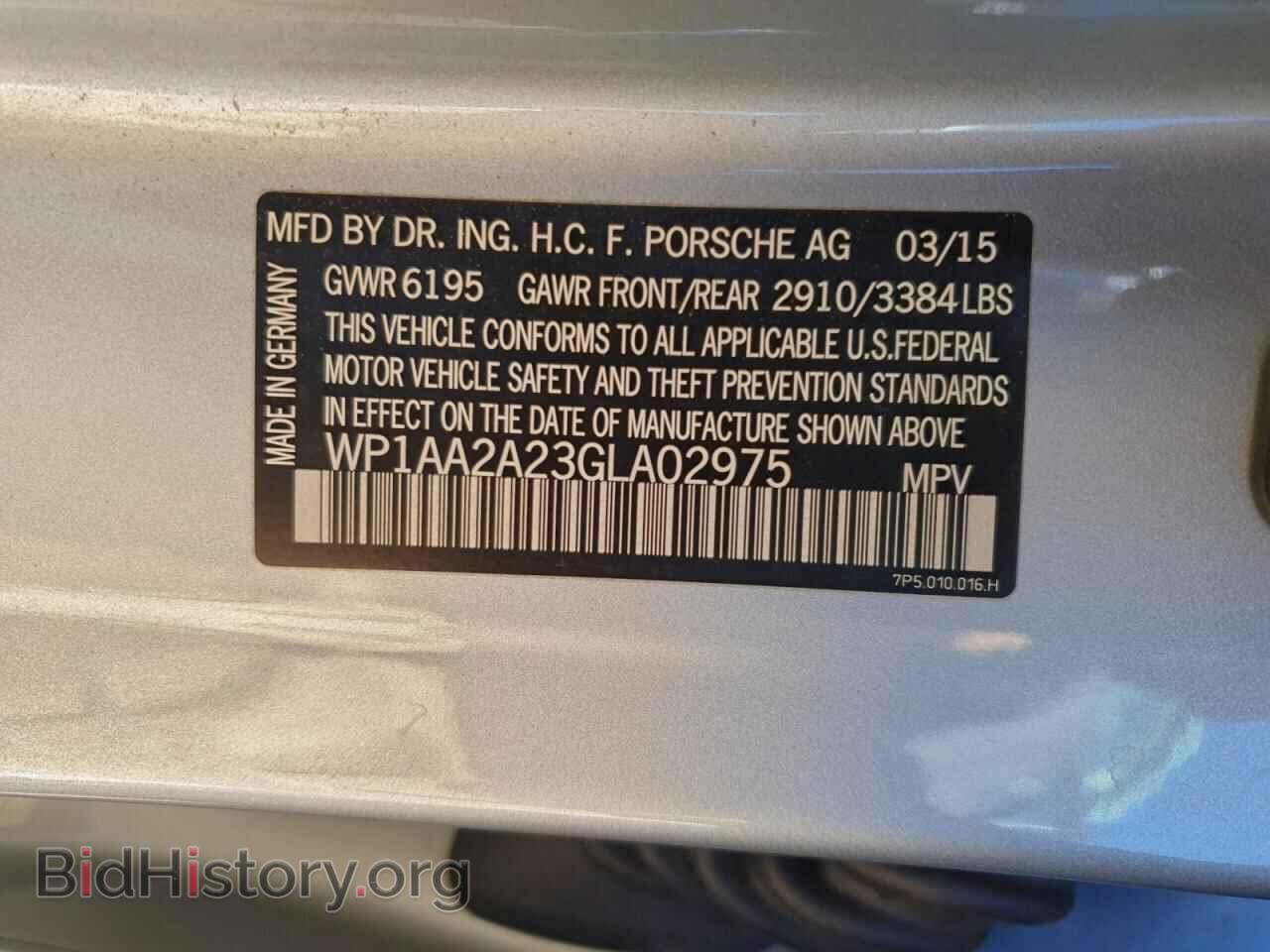2016 PORSCHE CAYENNE - VIN: WP1AA2A23GLA02975 - Фото 13