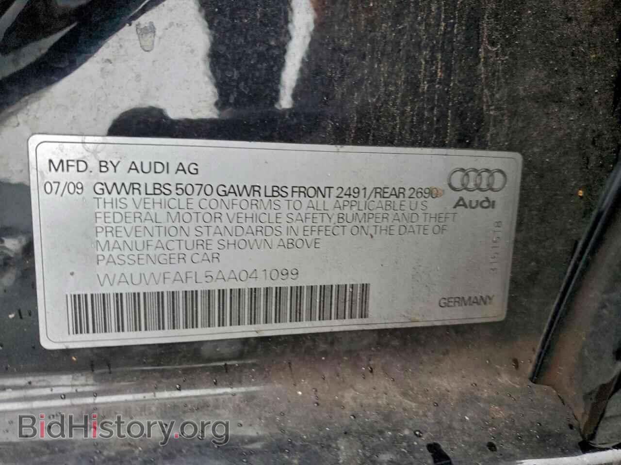 2010 AUDI A4 - VIN: WAUWFAFL5AA041099 - Фото 12
