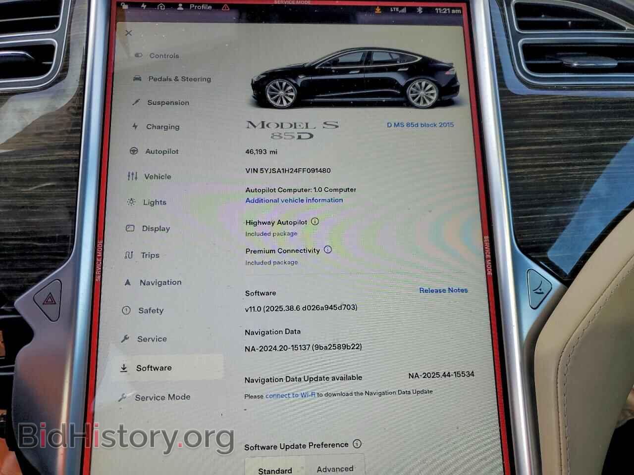 2015 TESLA MODEL S - VIN: 5YJSA1H24FF091480 - Photo 9