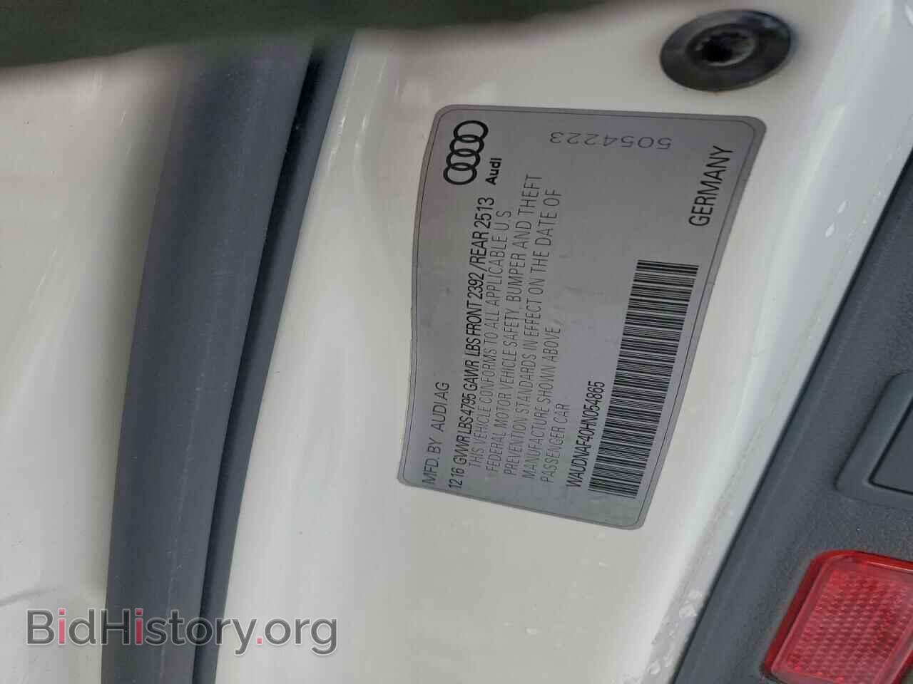 2017 AUDI A4 - VIN: WAUDNAF40HN054865 - Фото 12