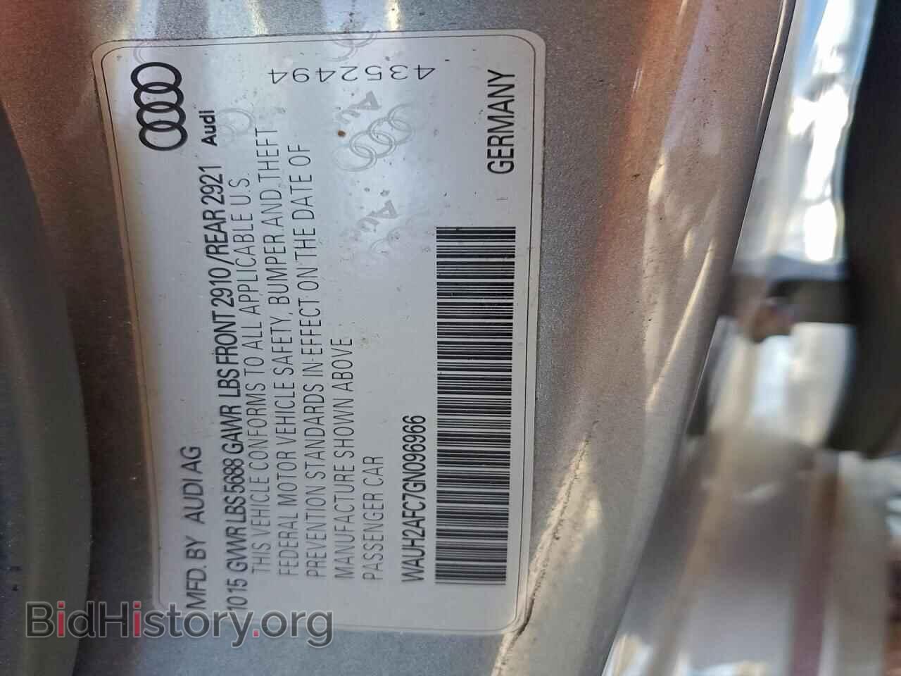 2016 AUDI S6/RS6 - VIN: WAUH2AFC7GN096966 - Фото 12