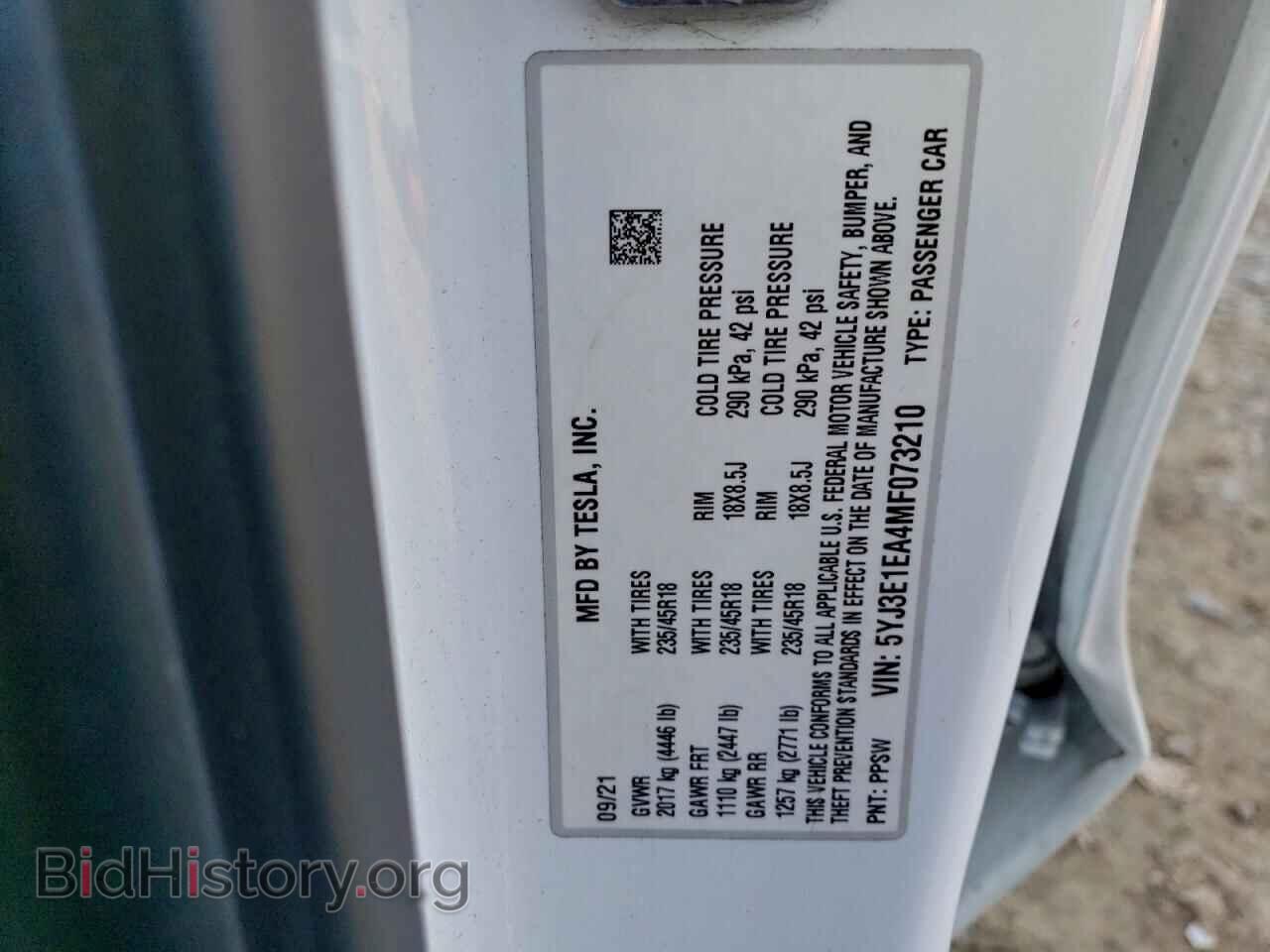 2021 TESLA MODEL 3 - VIN: 5YJ3E1EA4MF073210 - Photo 12