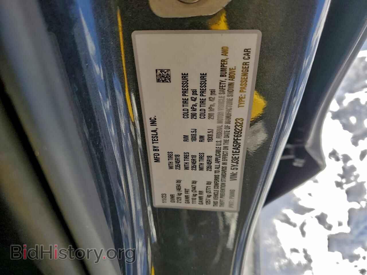 2023 TESLA MODEL 3 - VIN: 5YJ3E1EA5PF692323 - Фото 12