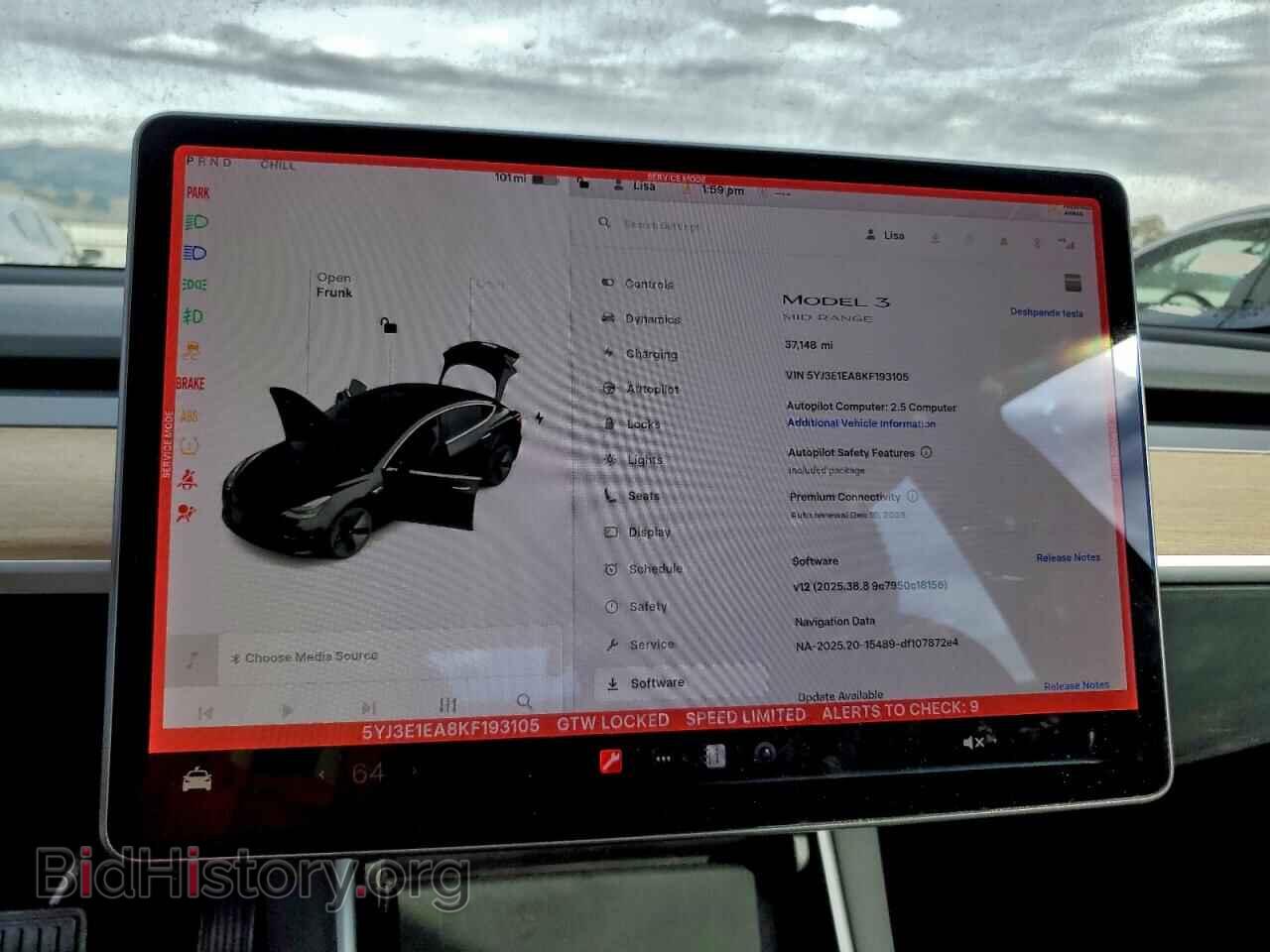 2019 TESLA MODEL 3 - VIN: 5YJ3E1EA8KF193105 - Photo 9