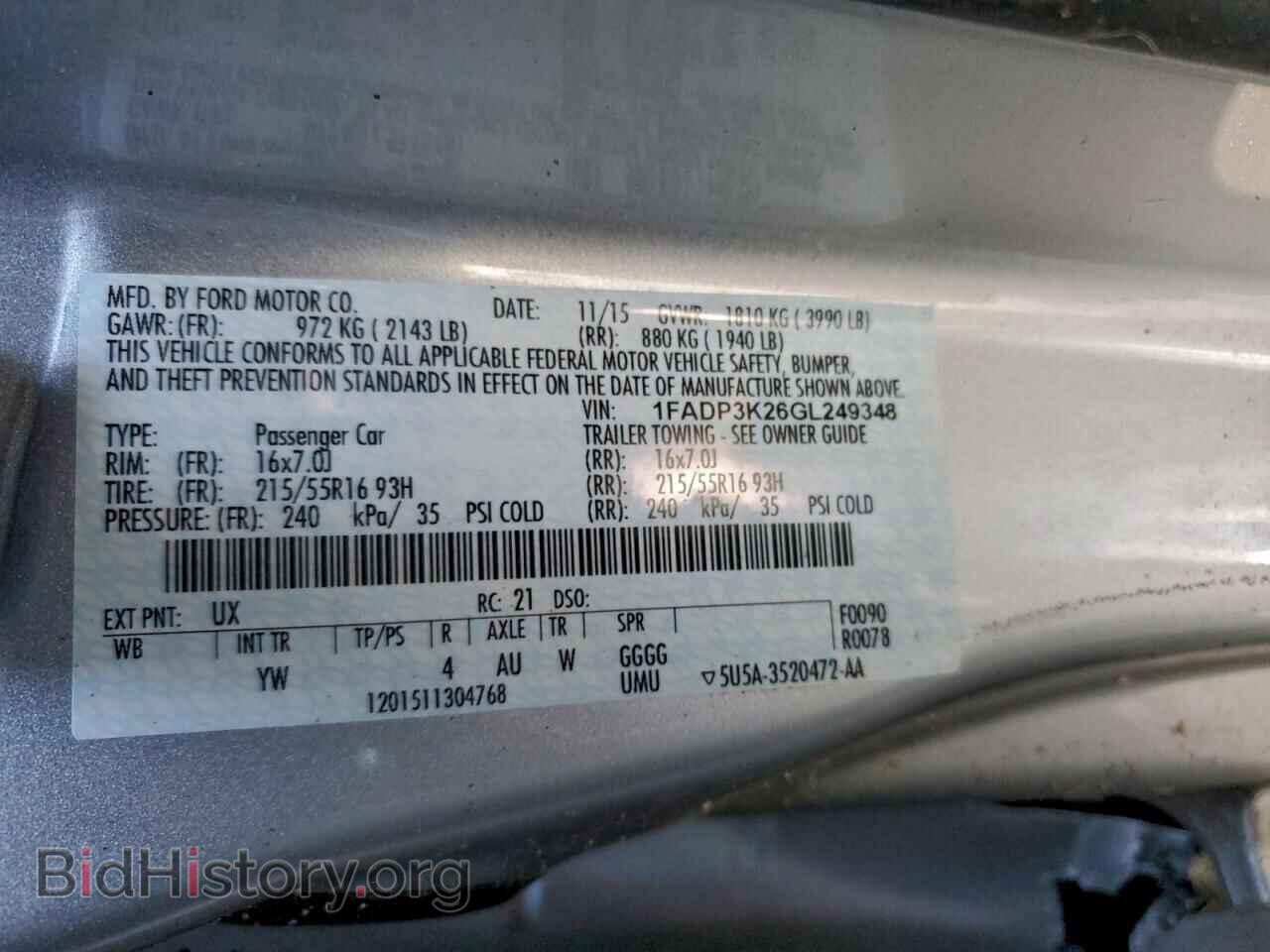 2016 FORD FOCUS - VIN: 1FADP3K26GL249348 - Photo 13