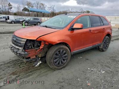 2007 Ford EDGE SEL Plus, orange — VIN 2FMDK49C17BB35315, Copart