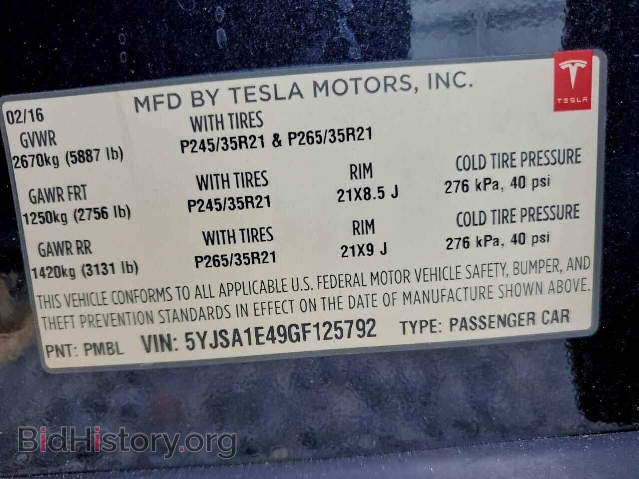 2016 TESLA MODEL S - VIN: 5YJSA1E49GF125792 - Photo 13