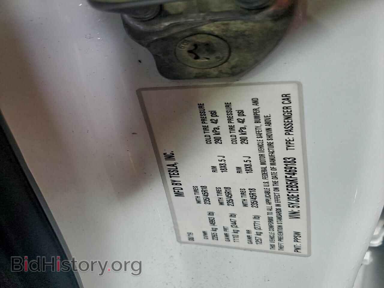 2019 TESLA MODEL 3 - VIN: 5YJ3E1EB5KF469183 - Photo 12