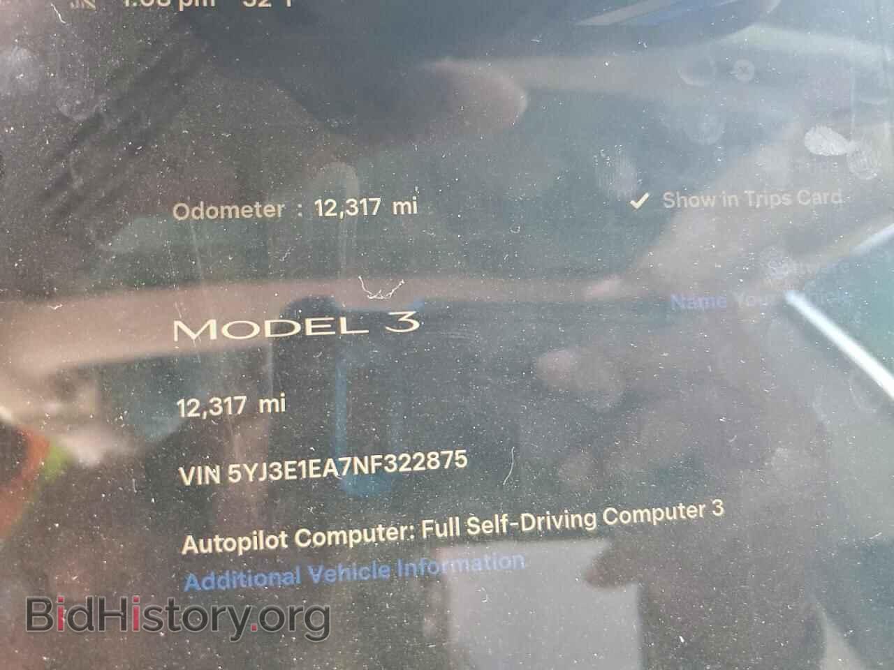 2022 TESLA MODEL 3 - VIN: 5YJ3E1EA7NF322875 - Фото 9