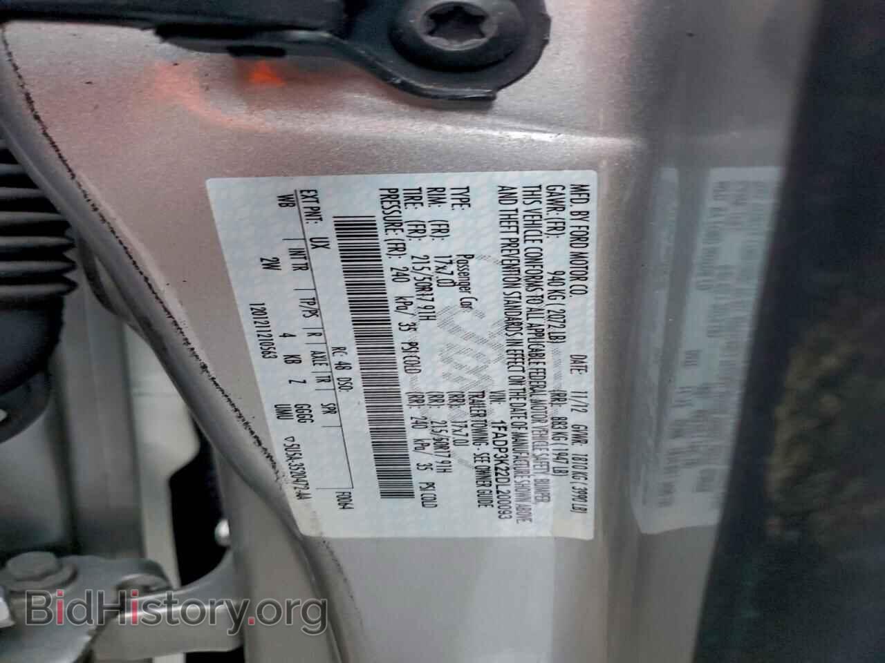 2013 FORD FOCUS - VIN: 1FADP3K22DL200093 - Фото 12