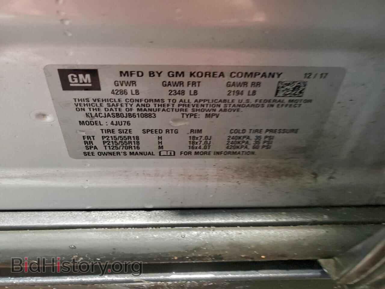 2018 BUICK ENCORE - VIN: KL4CJASB0JB610883 - Фото 13