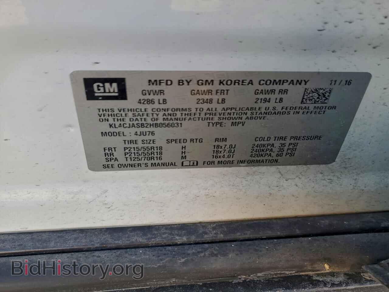 2017 BUICK ENCORE - VIN: KL4CJASB2HB056031 - Photo 13