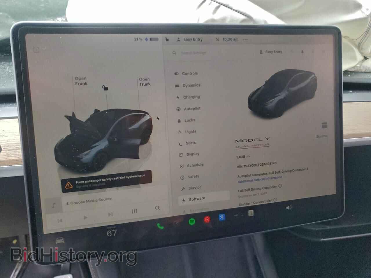 2025 TESLA MODEL Y - VIN: 7SAYGDEF2SA378148 - Photo 9