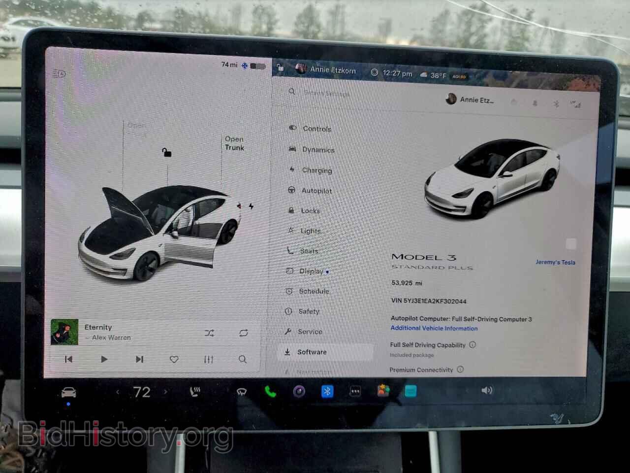 2019 TESLA MODEL 3 - VIN: 5YJ3E1EA2KF302044 - Photo 9