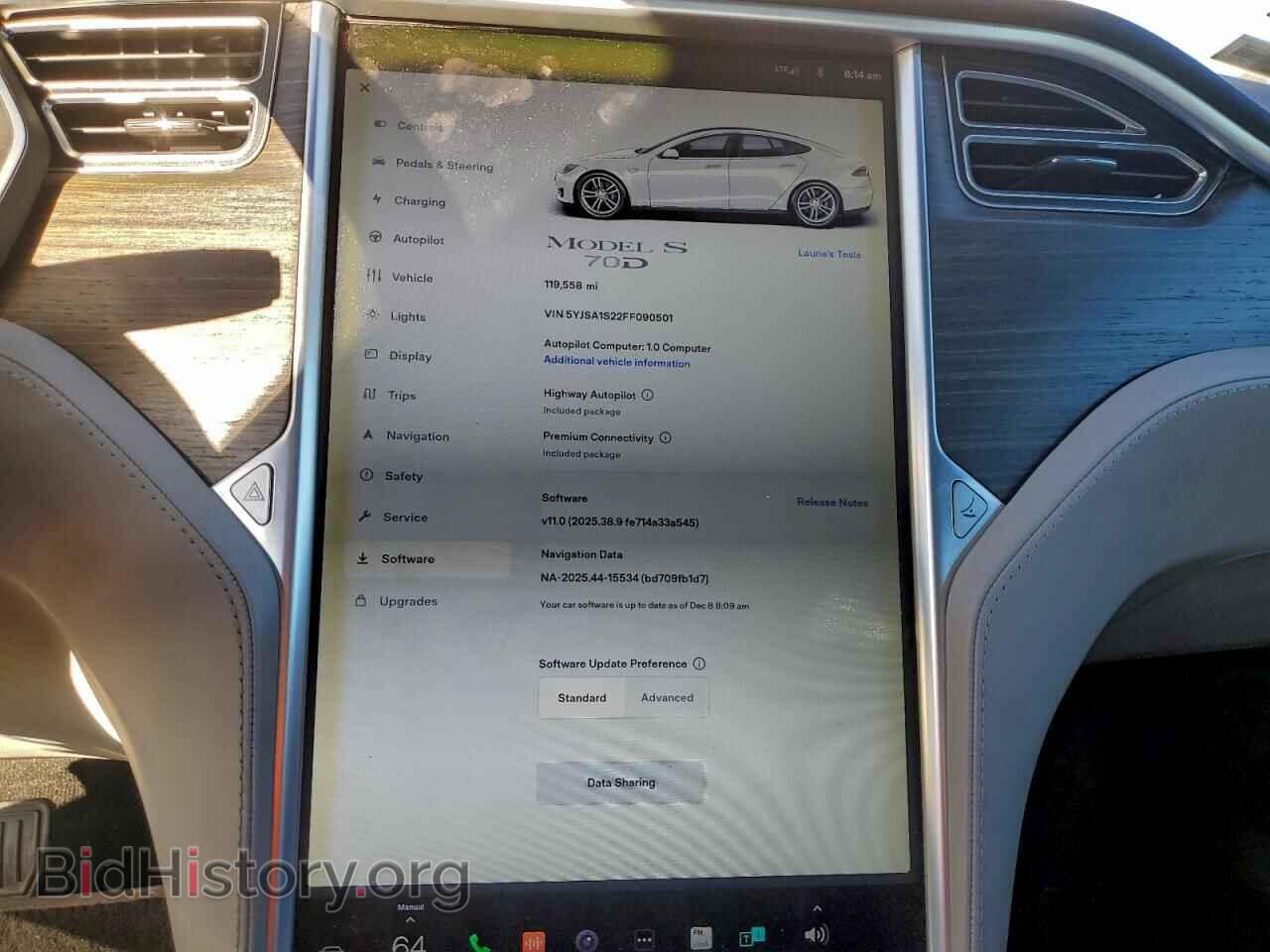 2015 TESLA MODEL S - VIN: 5YJSA1S22FF090501 - Photo 9