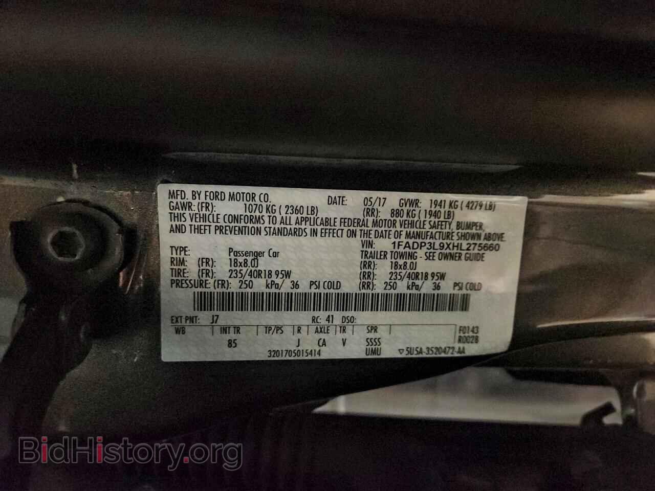 2017 FORD FOCUS - VIN: 1FADP3L9XHL275660 - Фото 14