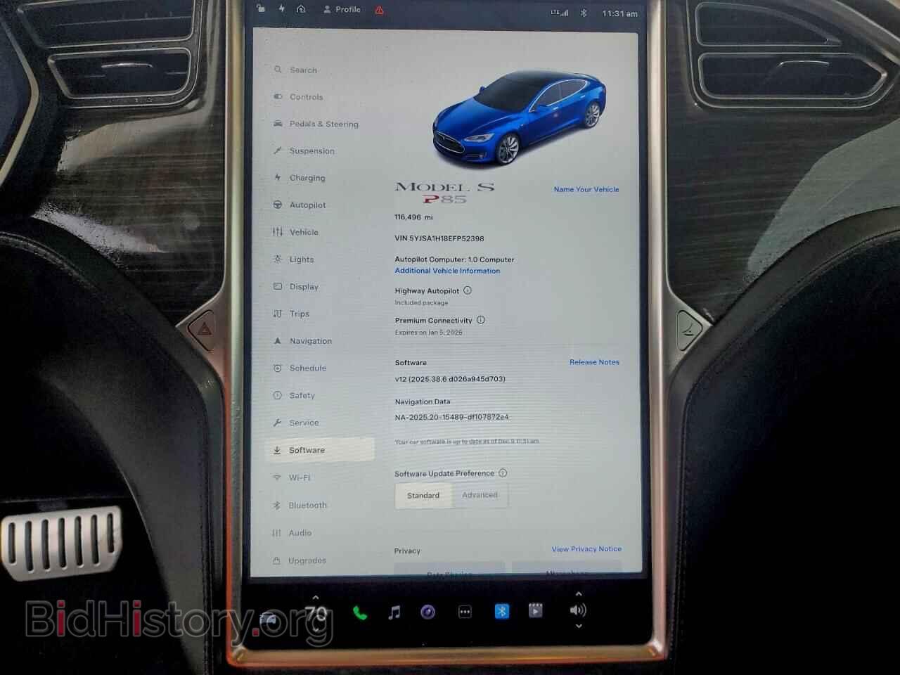 2014 TESLA MODEL S - VIN: 5YJSA1H18EFP52398 - Photo 9