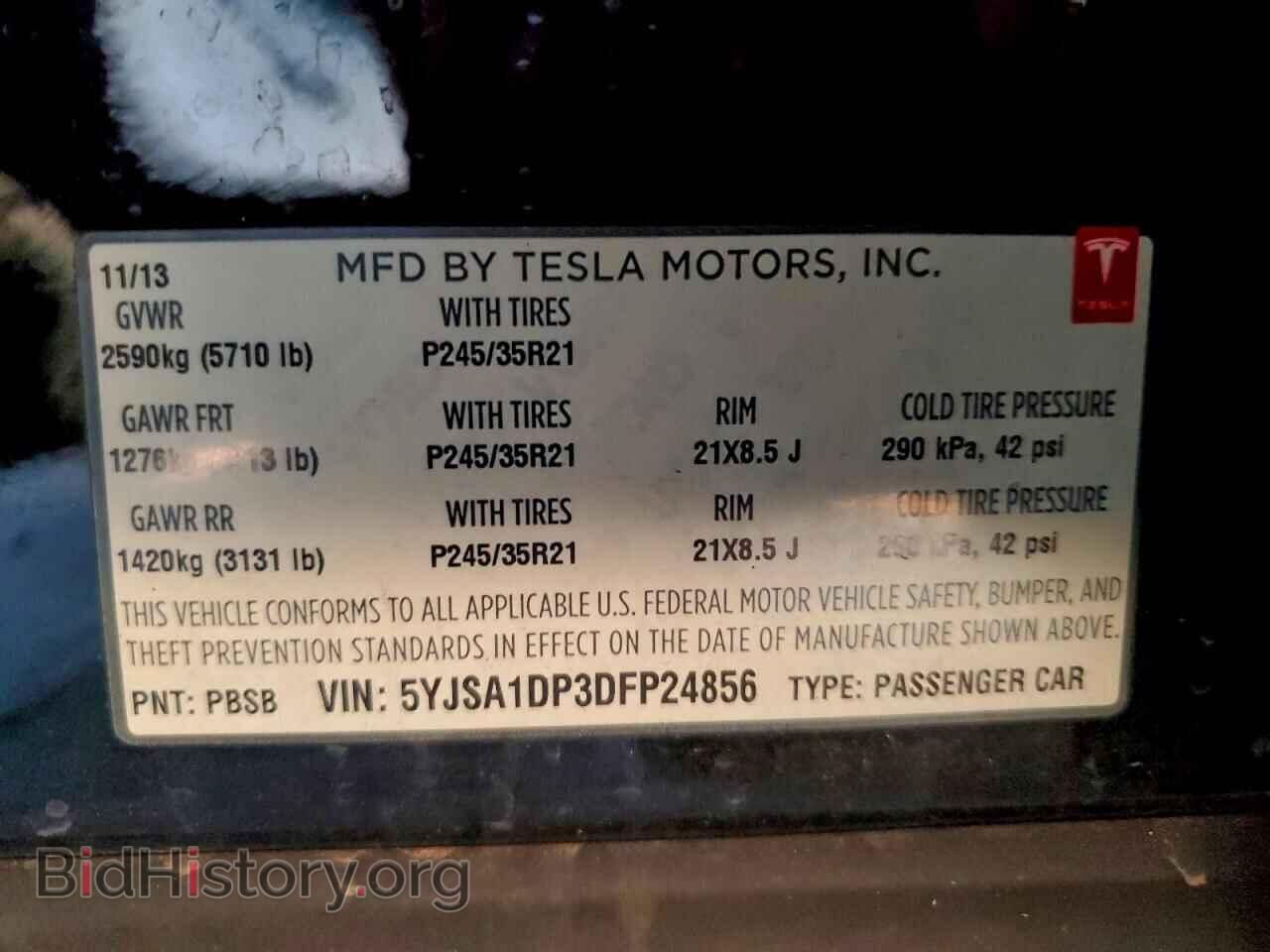 2013 TESLA MODEL S - VIN: 5YJSA1DP3DFP24856 - Photo 13
