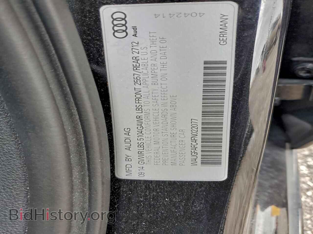 2015 AUDI A6 - VIN: WAUGFAFC4FN022077 - Фото 12