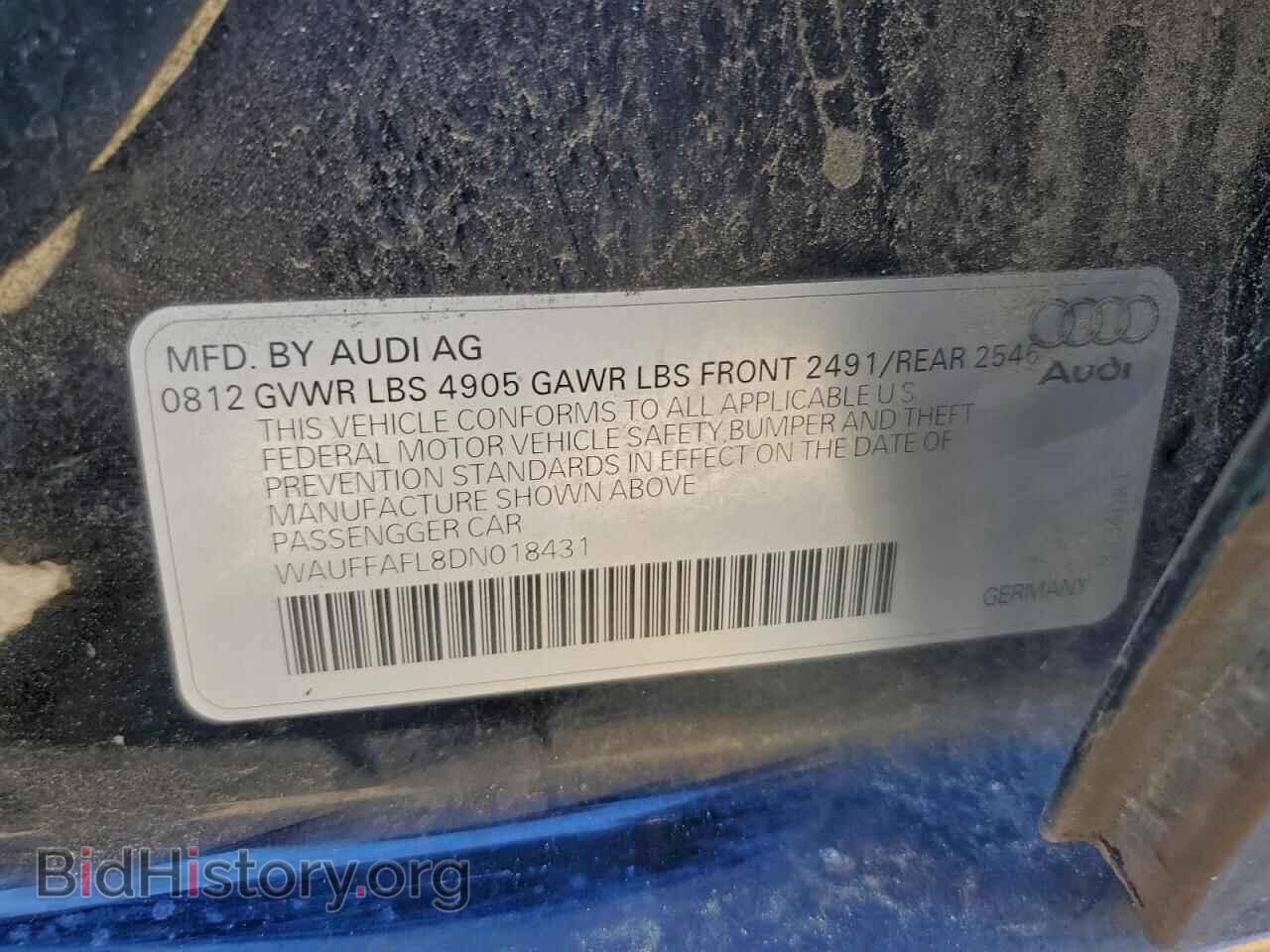 2013 AUDI A4 - VIN: WAUFFAFL8DN018431 - Photo 12