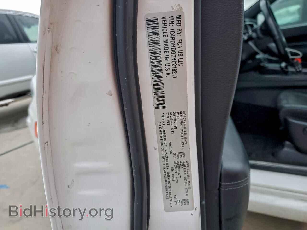 2022 DODGE DURANGO - VIN: 1C4RDHDG7NC218217 - Фото 12