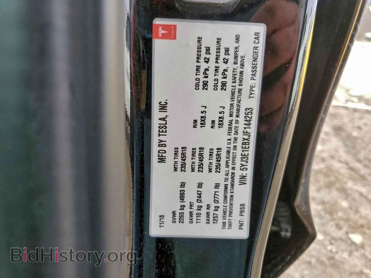 2018 TESLA MODEL 3 - VIN: 5YJ3E1EBXJF144253 - Photo 12