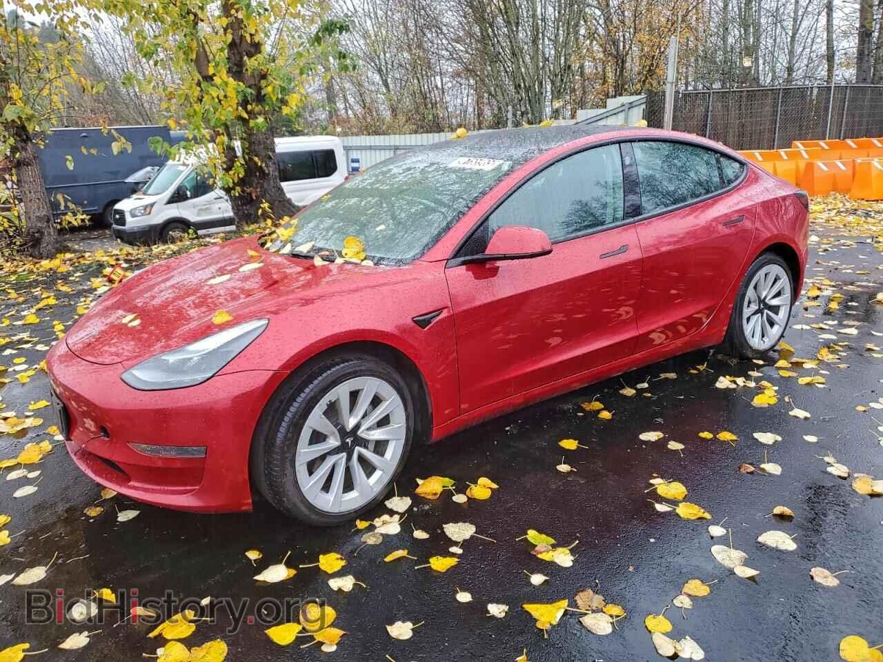 Photo 5YJ3E1EA5NF369807 - TESLA MODEL 3 2022