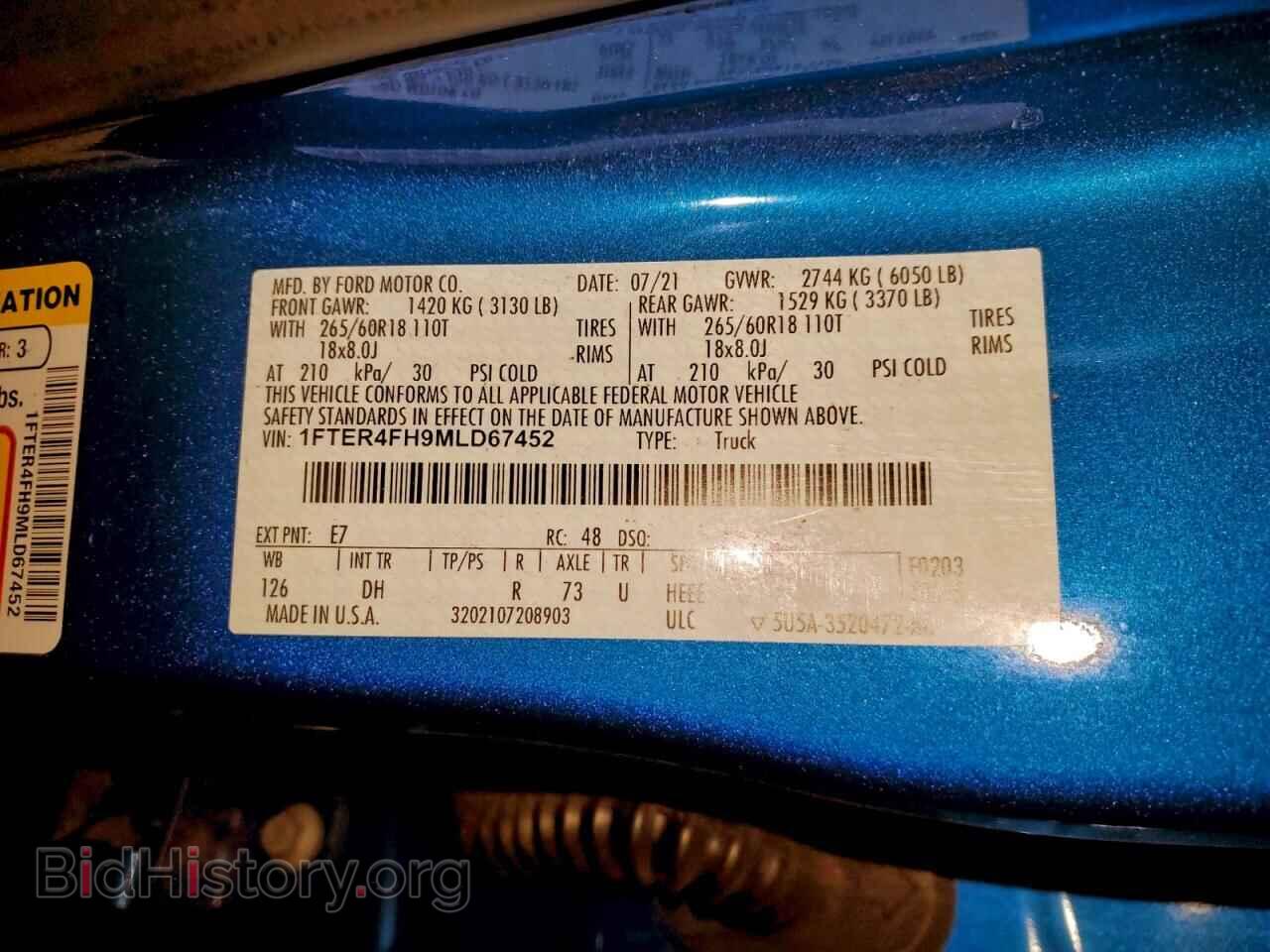 2021 FORD RANGER - VIN: 1FTER4FH9MLD67452 - Фото 12