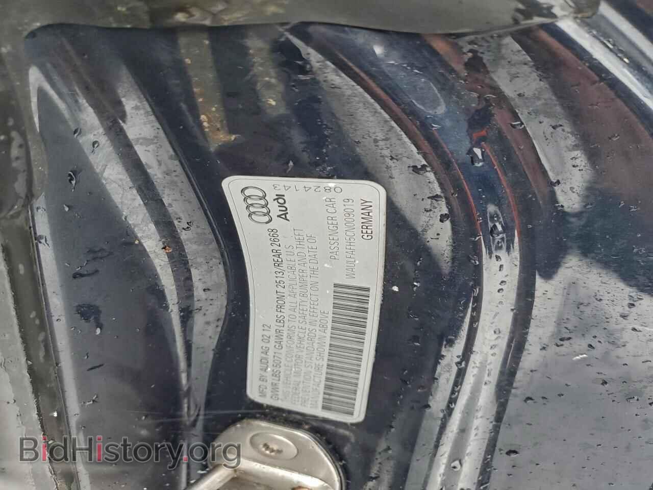 2012 AUDI A5 - VIN: WAULFAFH5CN009019 - Photo 12