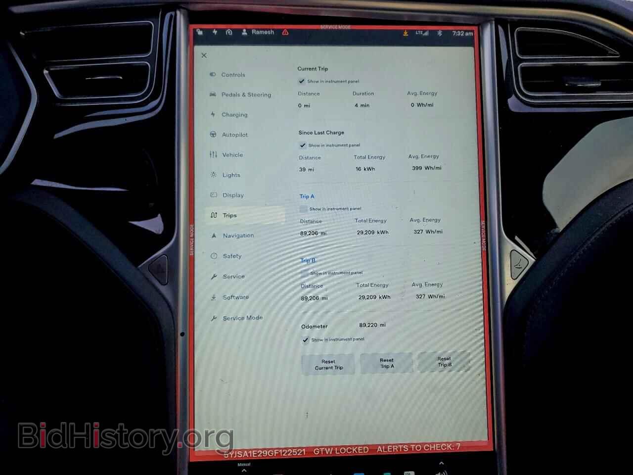 2016 TESLA MODEL S - VIN: 5YJSA1E29GF122521 - Фото 9