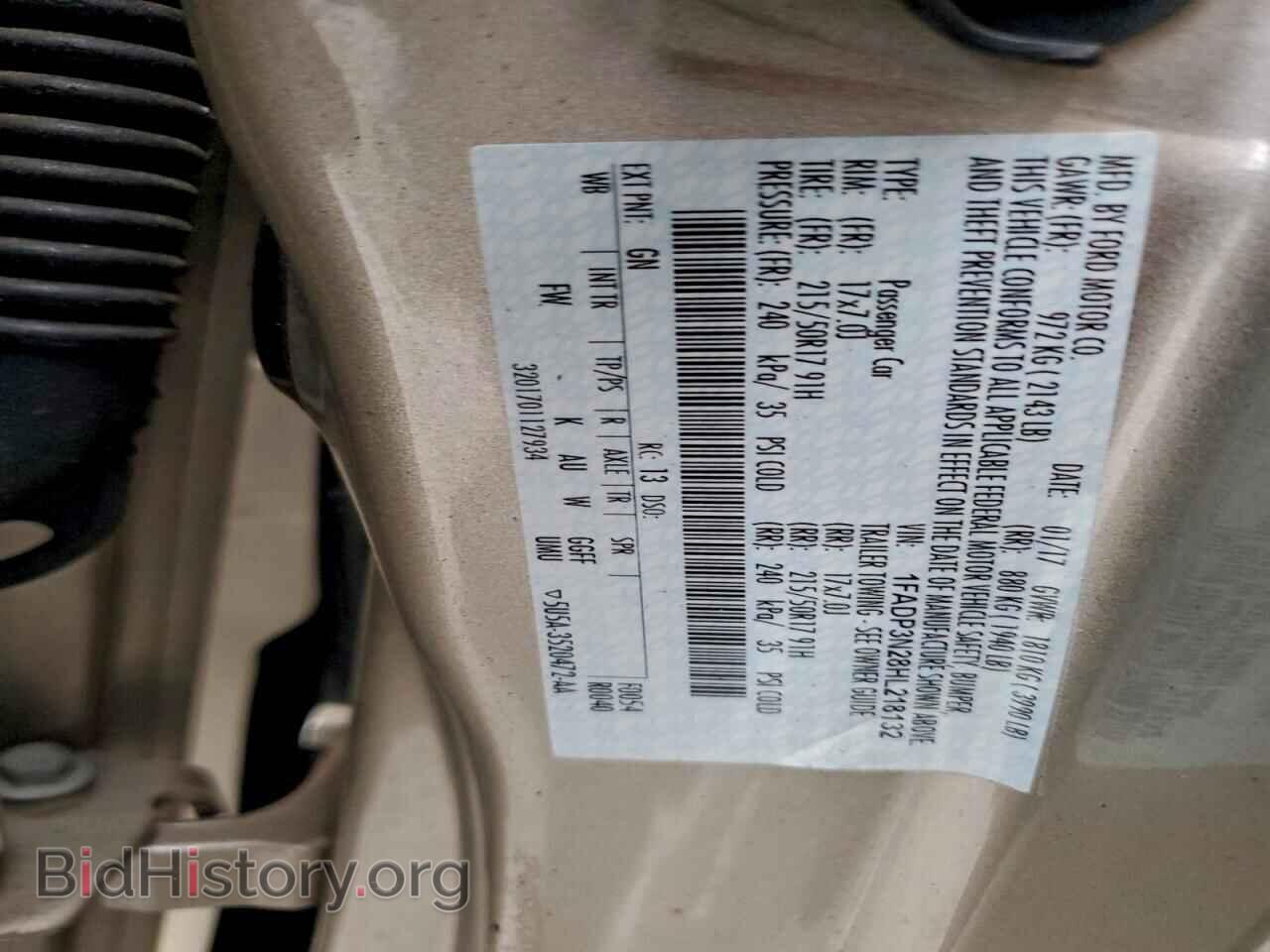 2017 FORD FOCUS - VIN: 1FADP3N28HL218132 - Фото 12