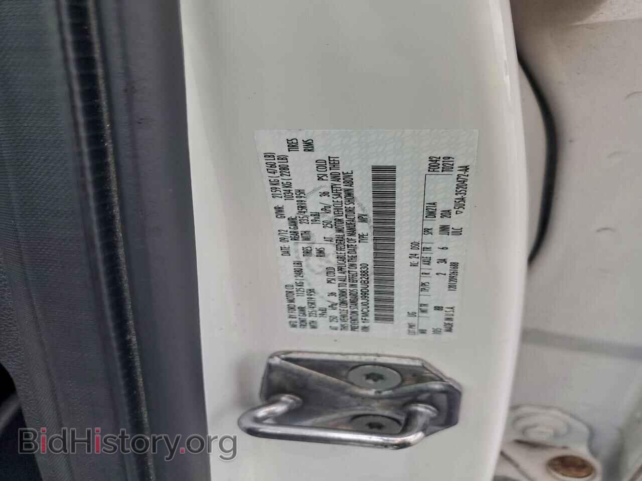 2013 FORD ESCAPE - VIN: 1FMCU0J99DUB28830 - Фото 12