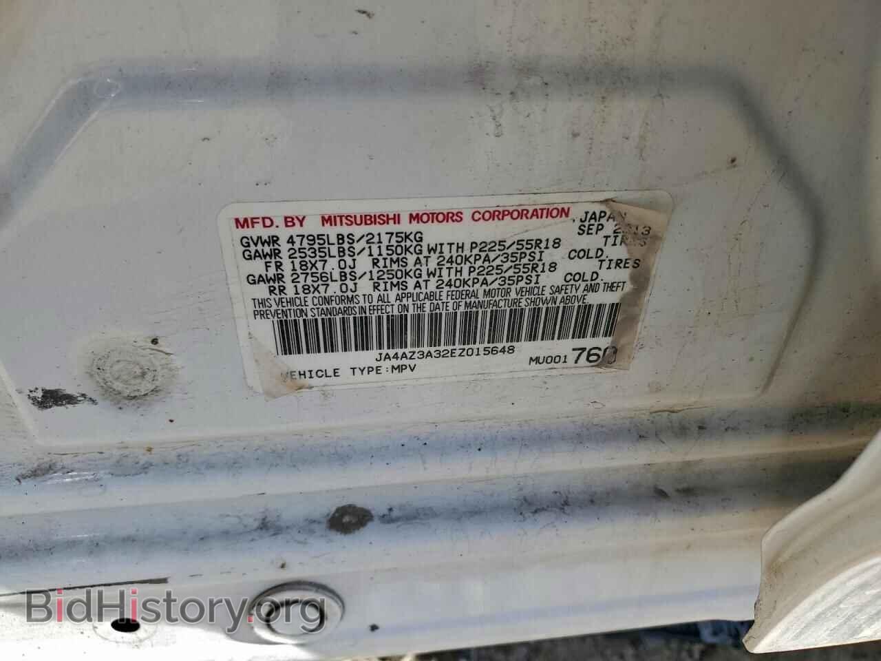 2014 MITSUBISHI OUTLANDER - VIN: JA4AZ3A32EZ015648 - Фото 12