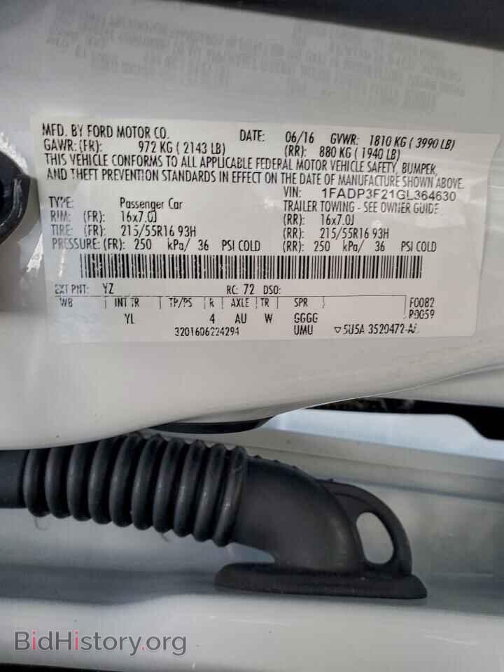 2016 FORD FOCUS - VIN: 1FADP3F21GL364630 - Фото 13